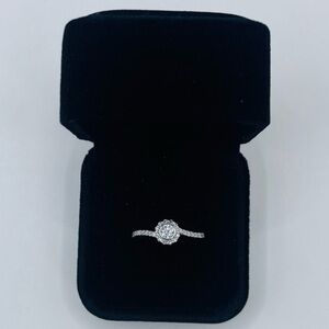 Round Brilliant .50 CT VS Lab Diamond Silver Ring